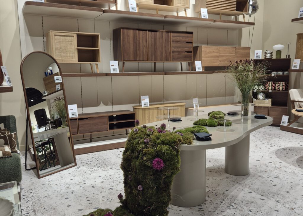 Disposición de los artículos en el interior de la tienda